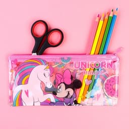 Пенал мягкий, 1 отделение, 95×205 мм, ПВХ, «Минни Маус и единорог»