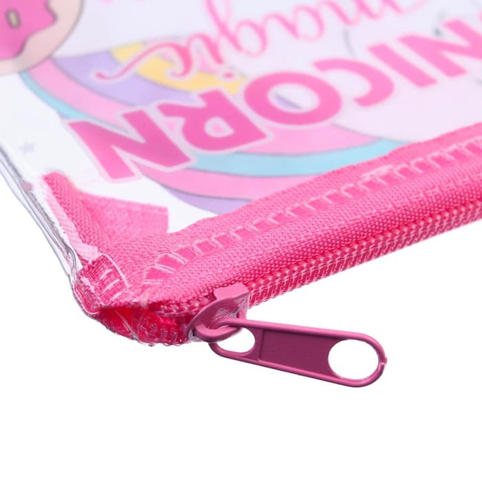 Пенал мягкий, 1 отделение, 95×205 мм, ПВХ, «Минни Маус и единорог»