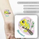 Переводная тату на тело цветная «Хамелеон на ветке: Меняйся», 6×6 см