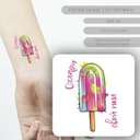 Переводная тату на тело цветная «Фруктовый лёд: Охлади свой пыл», 6×6 см