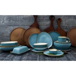 Маслёнка Magistro «Церера», 18×12 см, фарфор, голубая