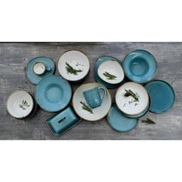 Маслёнка Magistro «Церера», 18×12 см, фарфор, голубая