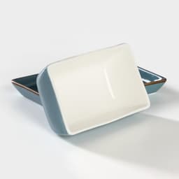 Маслёнка Magistro «Церера», 18×12 см, фарфор, голубая