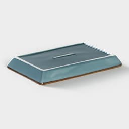 Маслёнка Magistro «Церера», 18×12 см, фарфор, голубая