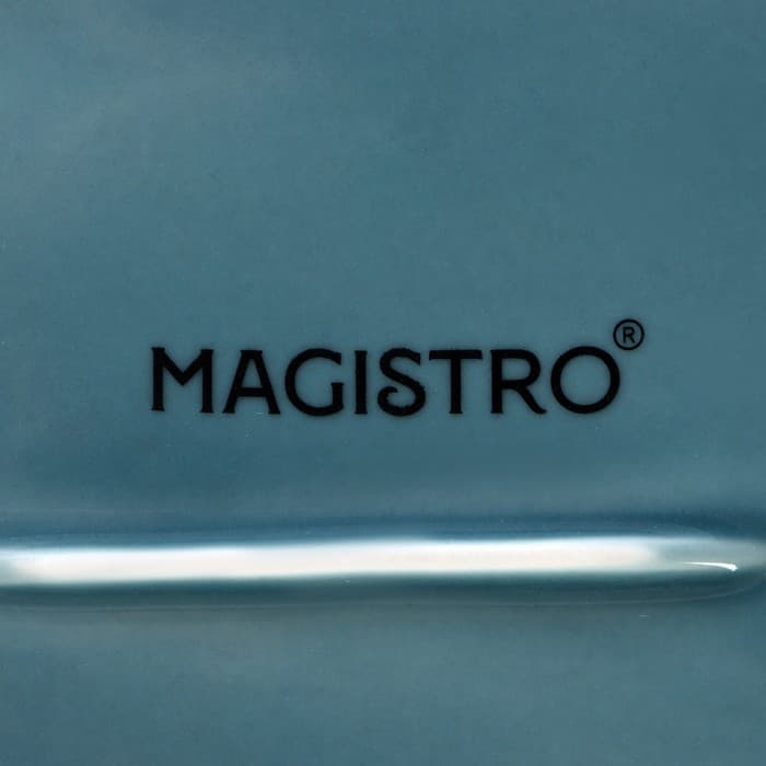 Маслёнка Magistro «Церера», 18×12 см, фарфор, голубая