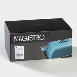 Маслёнка Magistro «Церера», 18×12 см, фарфор, голубая