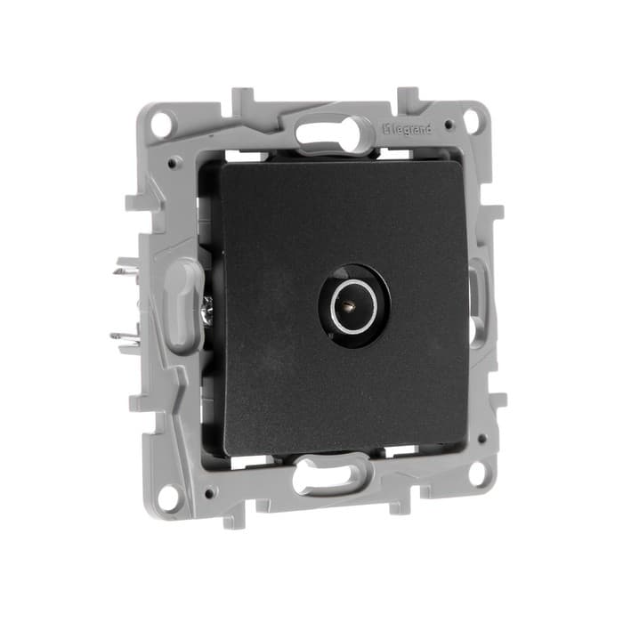 Розетка ТВ Legrand Etika, скрытая, одноместная, антрацит