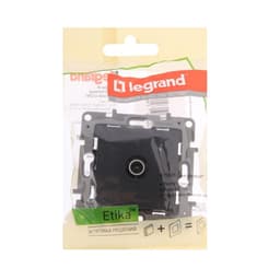 Розетка ТВ Legrand Etika, скрытая, одноместная, антрацит