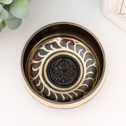 Поющая чаша «Иероглифы» с резонатором, музыкальный инструмент, 4.5×9.5×9.5 см