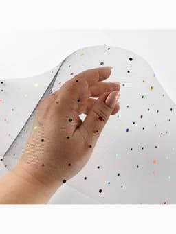 Фатин с разноцветными блёстками, 15 см, 23±1 м, 11±1 г/м², чёрный №40