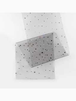 Фатин с разноцветными блёстками, 15 см, 23±1 м, 11±1 г/м², чёрный №40