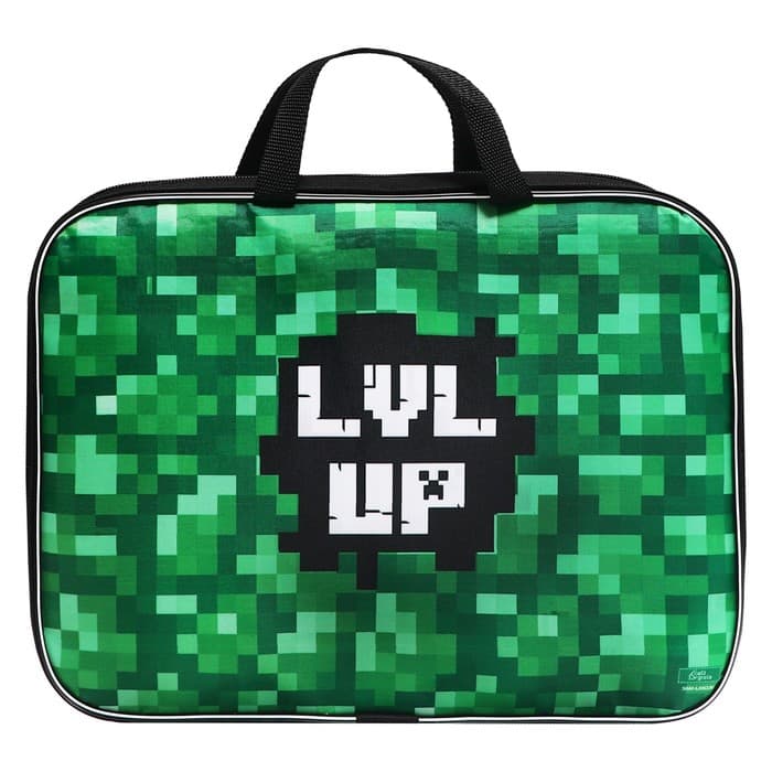 Папка для труда, А4, текстильная, 35×27×7 см «Пиксели»