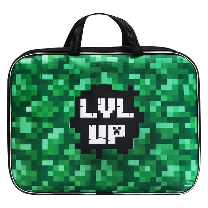 Папка для труда, А4, текстильная, 35×27×7 см «Пиксели»