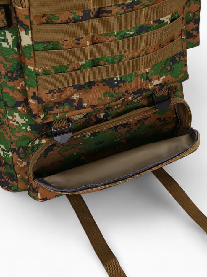 Рюкзак тактический туристический Adventure, 70 л, с карманами, расцветка пиксели, зелёный