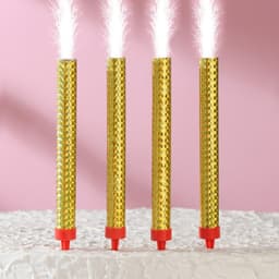 Свечи фонтаны в торт «Золотые искры», 4 шт., 14 см, горение 40 сек.