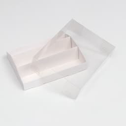 Коробка для макарун, с ложементом, белая 21×16.5×5.5 см