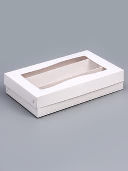 Коробка для макарун, с ложементом, белая 26.5×16.5×5.5 см