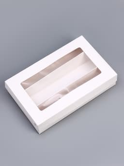 Коробка для макарун, с ложементом, белая 26.5×16.5×5.5 см