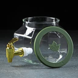 Диспенсер для напитков «Листок», 2.6 л, 18×12×15 см, стекло