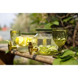 Диспенсер для напитков «Листок», 2.6 л, 18×12×15 см, стекло