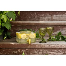 Диспенсер для напитков «Листок», 2.6 л, 18×13.5 см, стекло