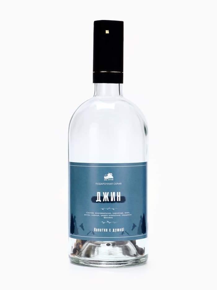 Набор из трав и специй для приготовления настойки «Джин», с бутылкой 1 л