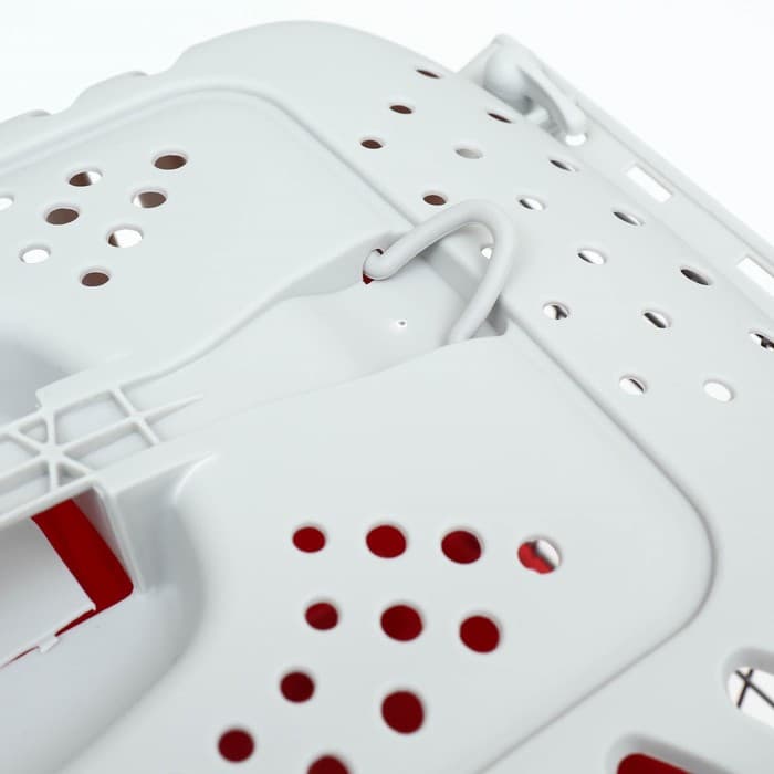 Переноска для животных, 47×30×35 см, вес до 9 кг, пластик, красная