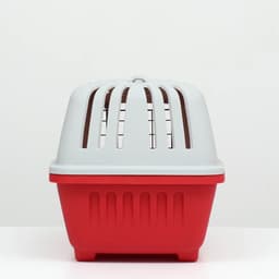 Переноска для животных, 47×30×35 см, вес до 9 кг, пластик, красная
