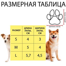 Ботинки для собак, резиновые, набор 4 шт., размер L, серые