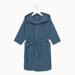 Халат махровый детский «Этель. Всегда первый», размер 32, морская волна