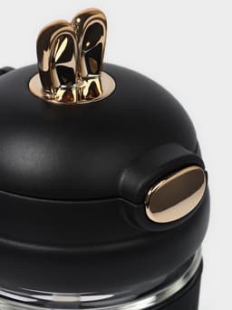 Бутылка для воды «Ушки», 350 мл, 9.5×9×17 см, стекло, МИКС