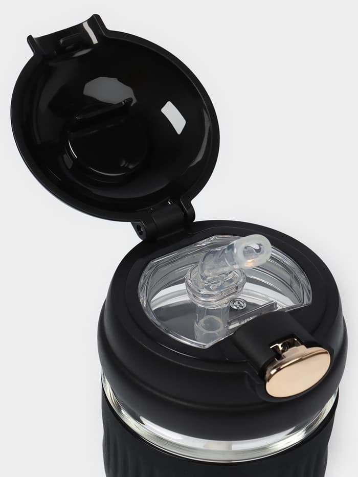 Бутылка для воды «Ушки», 350 мл, 9.5×9×17 см, стекло, МИКС