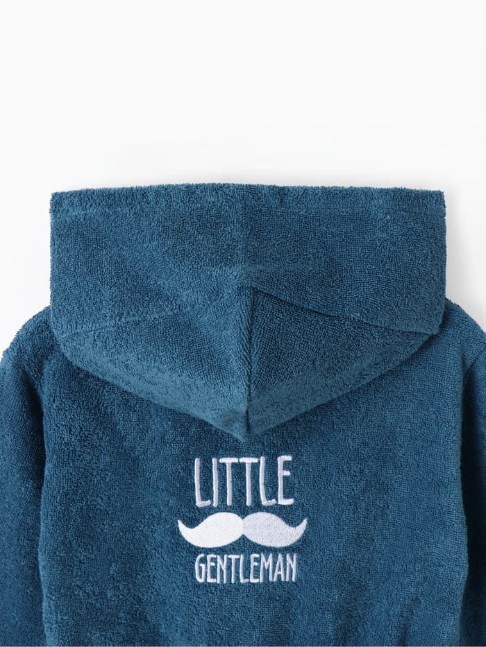 Халат махровый детский «Этель. Джентльмен», размер 34 (122-128 см), синий