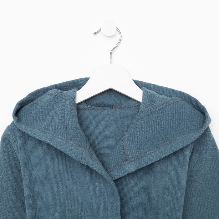 Халат махровый детский «Этель. Джентльмен», размер 34 (122-128 см), синий