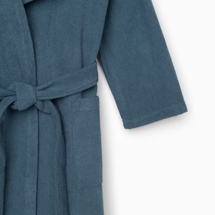 Халат махровый детский «Этель. Джентльмен», размер 34 (122-128 см), синий