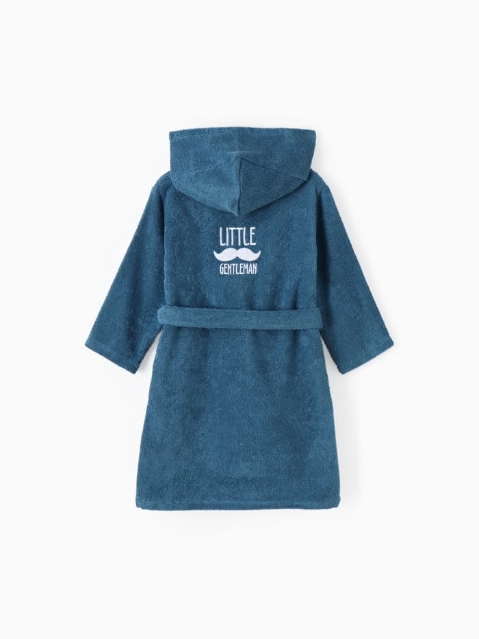 Халат махровый детский «Этель. Джентльмен», размер 34 (122-128 см), синий