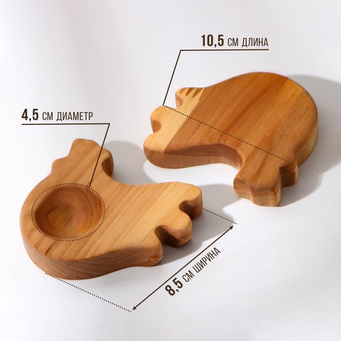 Пасхальный набор Adelica: подставка под яйцо и кулич, 2 подставки под яйцо, термонаклейки в подарок