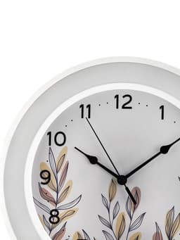 Часы настенные интерьерные «Листья», d=30 см, белые