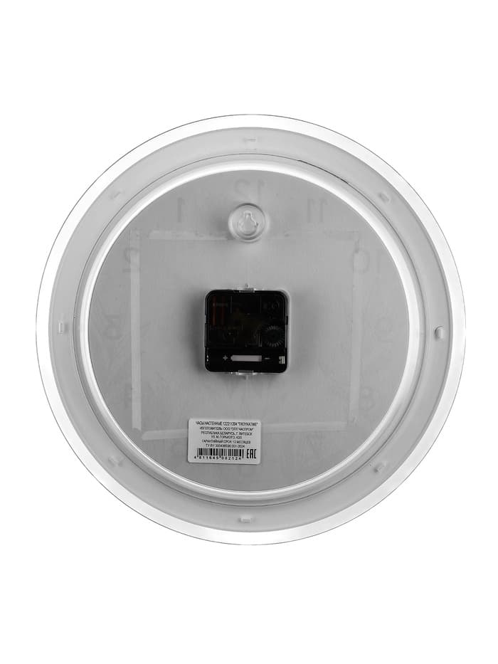 Часы настенные интерьерные «Листья», d=30 см, белые