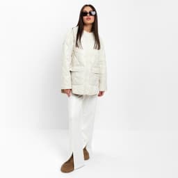 Куртка стёганая женская демисезонная MIST Oversize, размер 42, молочная