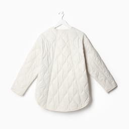 Куртка стёганая женская демисезонная MIST Oversize, размер 50, молочная