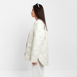Куртка стёганая женская демисезонная MIST Oversize, размер 50, молочная