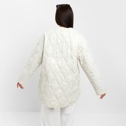 Куртка стёганая женская демисезонная MIST Oversize, размер 50, молочная