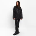 Куртка стёганая женская демисезонная MIST Oversize, размер 46, чёрная