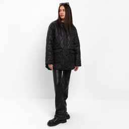Куртка стёганая женская демисезонная MIST Oversize, размер 46, чёрная