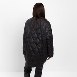 Куртка стёганая женская демисезонная MIST Oversize, размер 46, чёрная