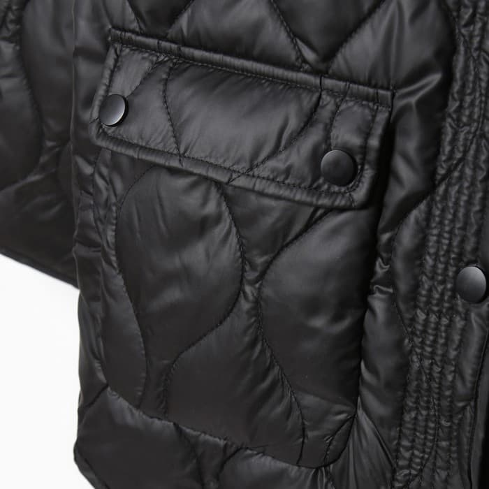 Куртка стёганая женская демисезонная MIST Oversize, размер 46, чёрная