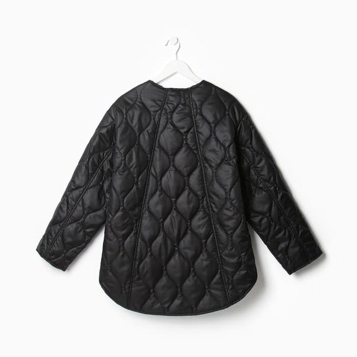 Куртка стёганая женская демисезонная MIST Oversize, размер 46, чёрная