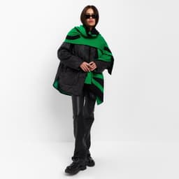 Куртка стёганая женская демисезонная MIST Oversize, размер 46, чёрная