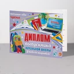 Диплом «Выпускник начальной школы!», 44.5×16.5 см